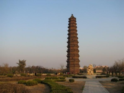 The Iron Pagoda is near which ancient capital of China?