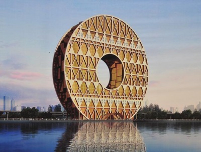 In which city is this circular building located?